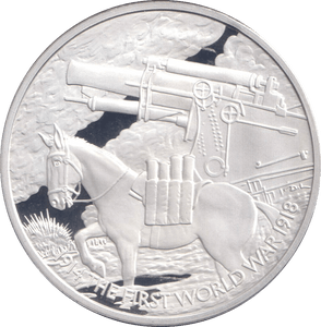 2015 SILVER PROOF FIVE POUND THE FIRST WORLD WAR - SILVER WORLD COINS - Cambridgeshire Coins