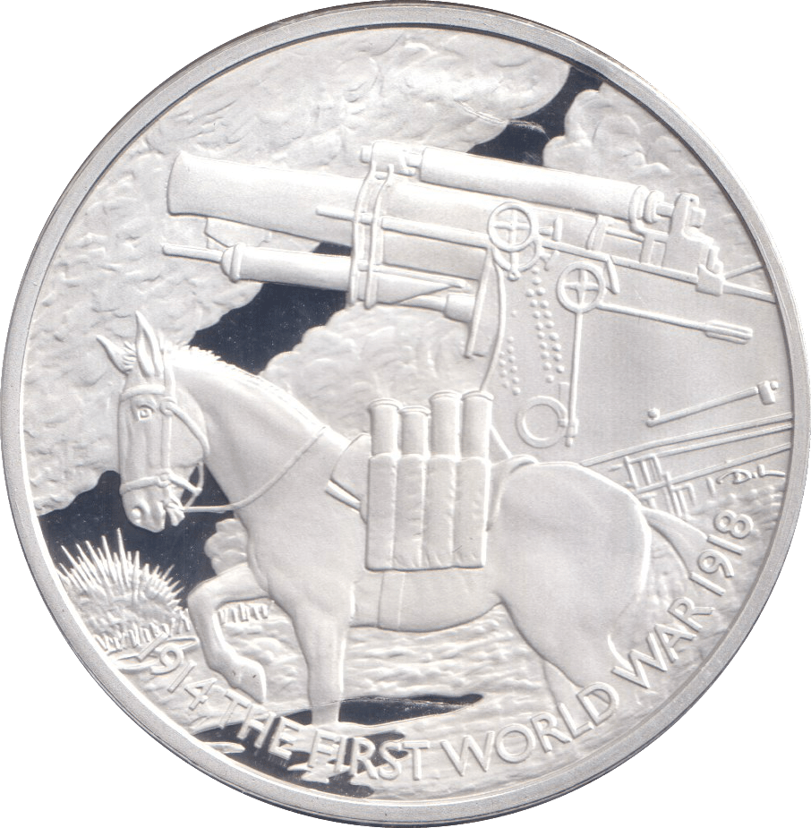 2015 SILVER PROOF FIVE POUND THE FIRST WORLD WAR - SILVER WORLD COINS - Cambridgeshire Coins