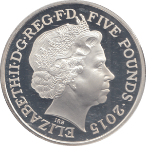 2015 SILVER PROOF FIVE POUNDS CHURCHILL - £5 Silver Proof - Cambridgeshire Coins