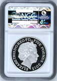 2015 SILVER PROOF FIVE POUNDS PIEDFORT CHURCHILL PF70 NGC ULTRA CAMEO - NGC SILVER COINS - Cambridgeshire Coins
