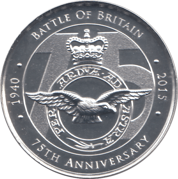 2015 SILVER PROOF PLATED BATTLE OF BRITAIN HAWKER HURRICANE - SILVER WORLD COINS - Cambridgeshire Coins