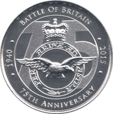 2015 SILVER PROOF PLATED BATTLE OF BRITAIN HAWKER HURRICANE - SILVER WORLD COINS - Cambridgeshire Coins