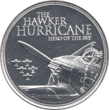 2015 SILVER PROOF PLATED BATTLE OF BRITAIN HAWKER HURRICANE - SILVER WORLD COINS - Cambridgeshire Coins