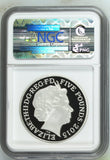 2015 SILVER PROOF £5 PIEDFORT SIR WINSTON CHURCHILL 50TH ANNIVERSARY OF DEATH NGC PF 70 ULTRA CAMEO - NGC SILVER COINS - Cambridgeshire Coins