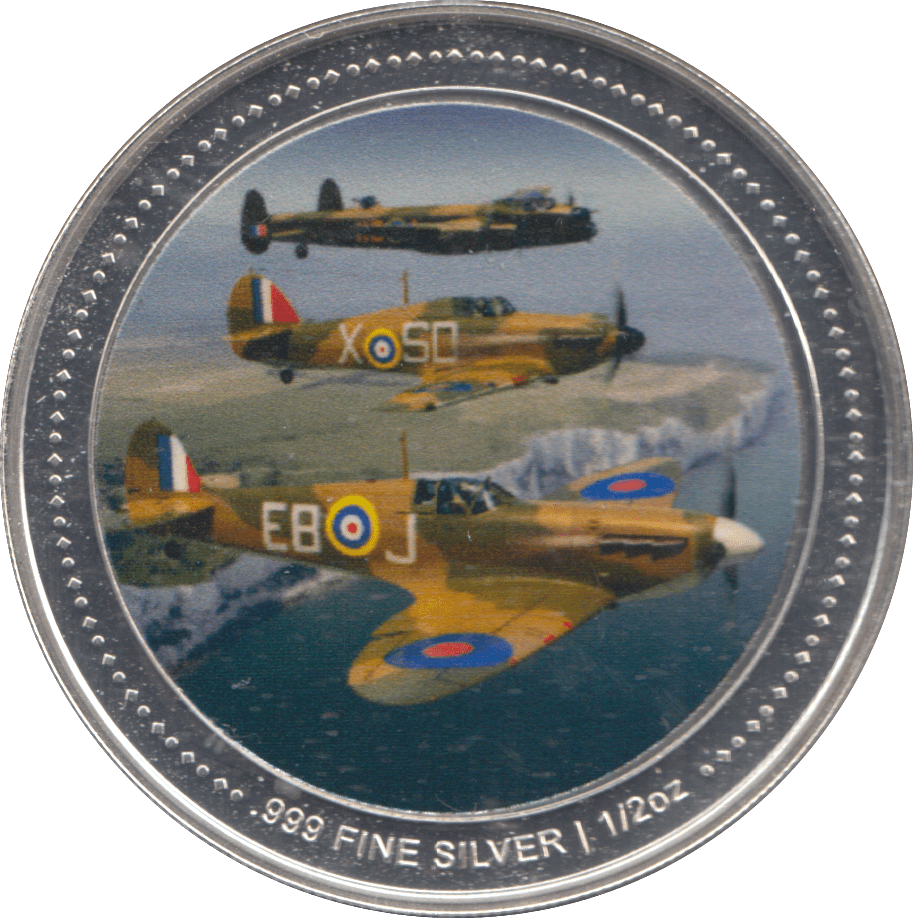 2015 SILVER PROOF SPITFIRE COMMEMORATIVE COIN .999 1/2 OZ - Silver Proof - Cambridgeshire Coins