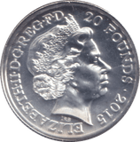 2015 SILVER TWENTY POUNDS ( BU ) - CHURCHILL - SILVER WORLD COINS - Cambridgeshire Coins
