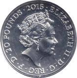 2015 SILVER TWENTY POUNDS ( BU ) - THE LONGEST REIGN - SILVER WORLD COINS - Cambridgeshire Coins