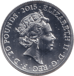 2015 SILVER TWENTY POUNDS BU - SILVER WORLD COINS - Cambridgeshire Coins
