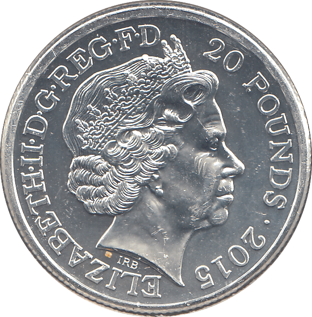 2015 SILVER WINSTON CHURCHILL TWENTY POUNDS - SILVER WORLD COINS - Cambridgeshire Coins