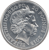 2015 SILVER WINSTON CHURCHILL TWENTY POUNDS - SILVER WORLD COINS - Cambridgeshire Coins