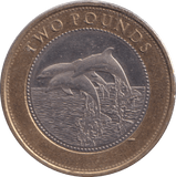 2015 TWO POUND DOLPHINS GIBRALTAR - WORLD COINS - Cambridgeshire Coins