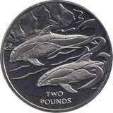 2015 TWO POUNDS HOURGLASS DOLPHIN BRITISH ANTARCTIC TERRITORY - WORLD COINS - Cambridgeshire Coins