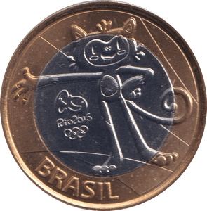 2016 1 REAL OLYMPIC MASCOT BRAZIL - WORLD COINS - Cambridgeshire Coins
