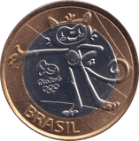 2016 1 REAL OLYMPIC MASCOT BRAZIL - WORLD COINS - Cambridgeshire Coins