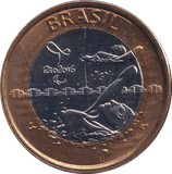 2016 1 REAL OLYMPIC SWIMMING BRAZIL - WORLD COINS - Cambridgeshire Coins