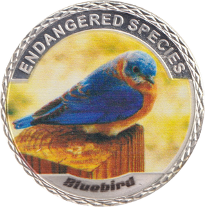2016 100 DOLLAR ENDANGERED SPECIES BLUEBIRD MEDALLION WORLD ANIMAL PROTECTION - WORLD COINS - Cambridgeshire Coins