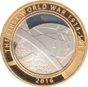 2016 £2 THE FIRST WORLD WAR SILVER PROOF - SILVER WORLD COINS - Cambridgeshire Coins