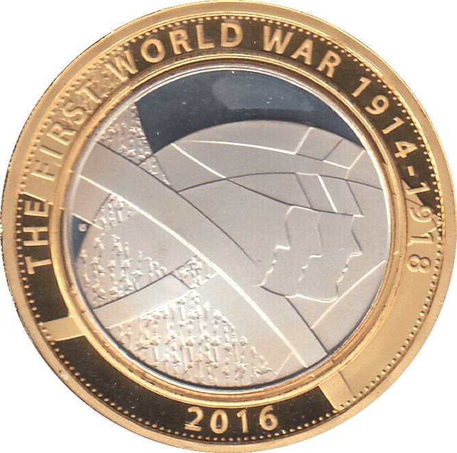 2016 £2 THE FIRST WORLD WAR SILVER PROOF - SILVER WORLD COINS - Cambridgeshire Coins