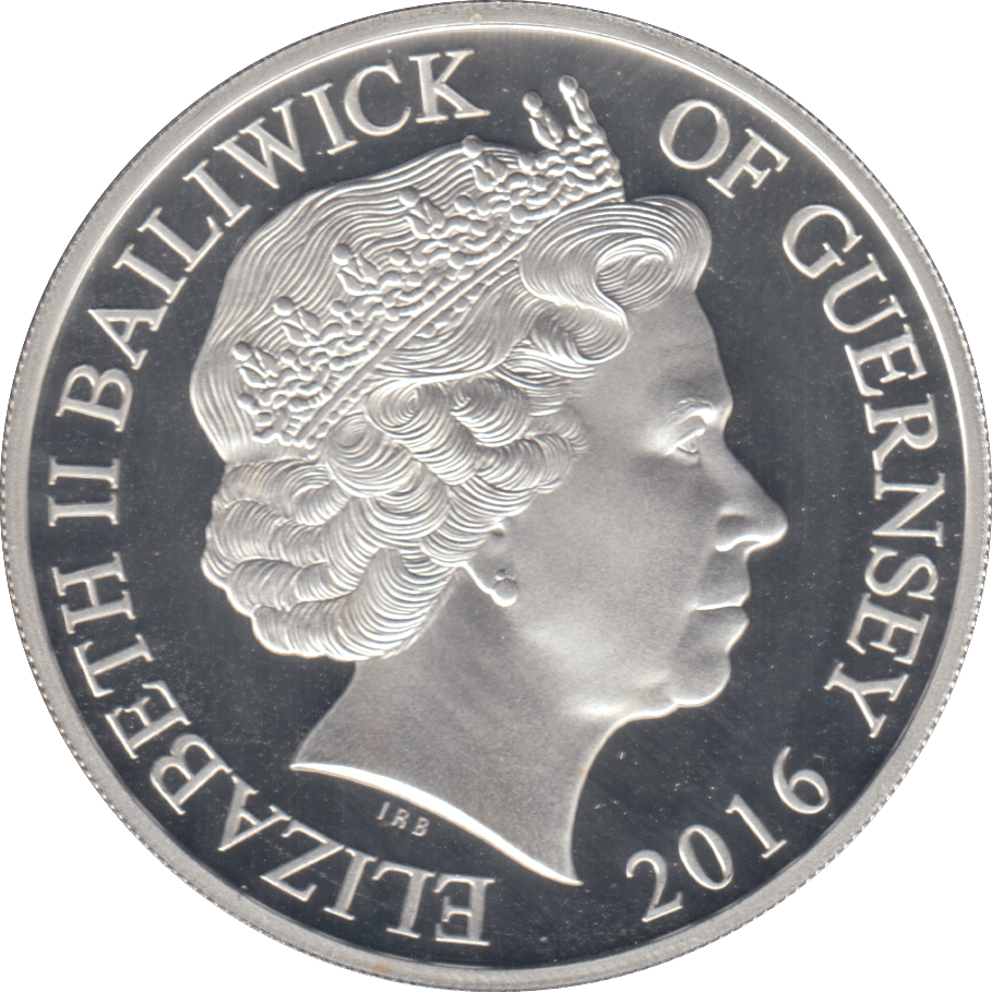 2016 £5 BATTLE OF HASTINGS GUERNSEY SILVER PROOF - SILVER WORLD COINS - Cambridgeshire Coins