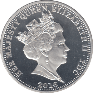2016 £5 TDC SILVER PROOF - SILVER WORLD COINS - Cambridgeshire Coins