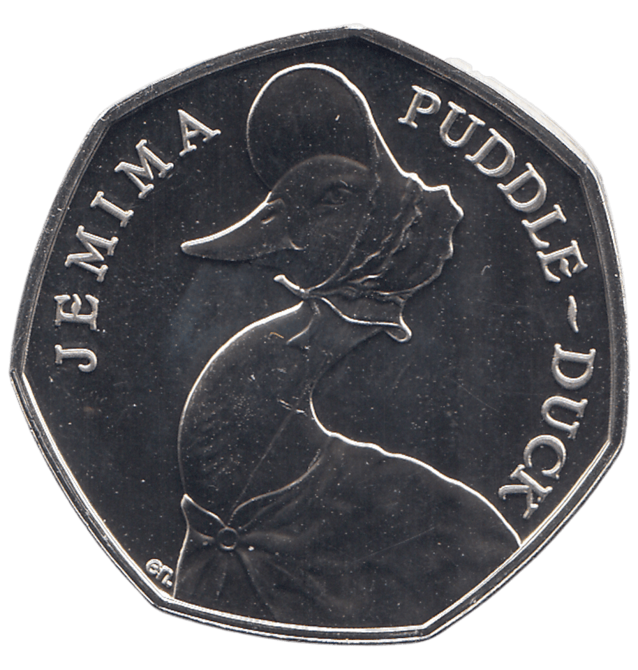 2016 50 PENCE JEMIMA PUDDLE DUCK ( BU ) - WORLD COINS - Cambridgeshire Coins
