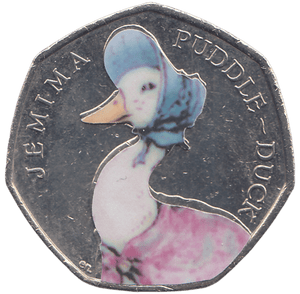 2016 50 PENCE JEMIMA PUDDLE DUCK COLOURED ( BU ) - WORLD COINS - Cambridgeshire Coins