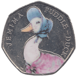 2016 50 PENCE JEMIMA PUDDLE DUCK COLOURED ( BU ) - WORLD COINS - Cambridgeshire Coins