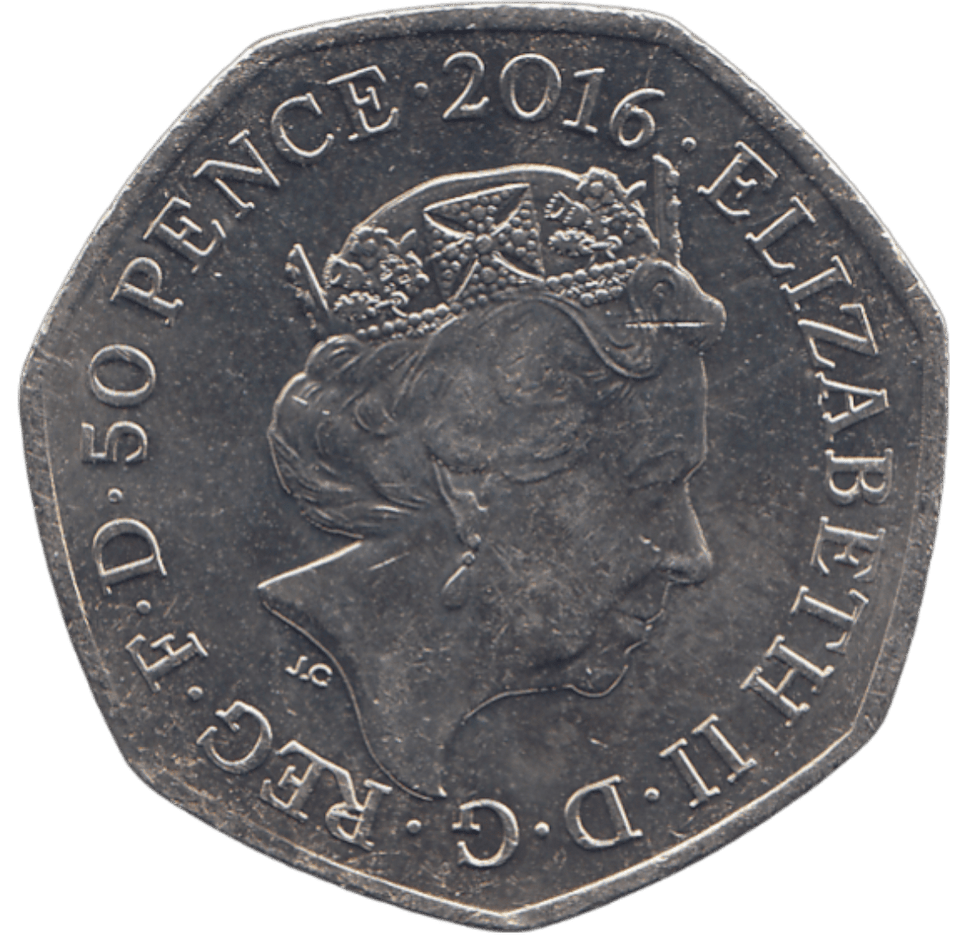 2016 50 PENCE MRS TIGGY WINKLE COLOURED ( BU ) - WORLD COINS - Cambridgeshire Coins
