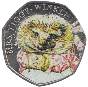 2016 50 PENCE MRS TIGGY WINKLE COLOURED ( BU ) - WORLD COINS - Cambridgeshire Coins