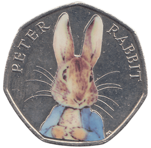 2016 50 PENCE PETER RABBIT COLOURED ( BU ) - WORLD COINS - Cambridgeshire Coins