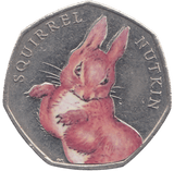 2016 50 PENCE SQUIRREL NUTKIN COLOURED ( BU ) - WORLD COINS - Cambridgeshire Coins