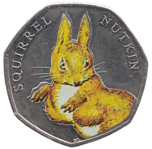 2016 50 PENCE SQUIRREL NUTKIN COLOURED ( BU ) - WORLD COINS - Cambridgeshire Coins