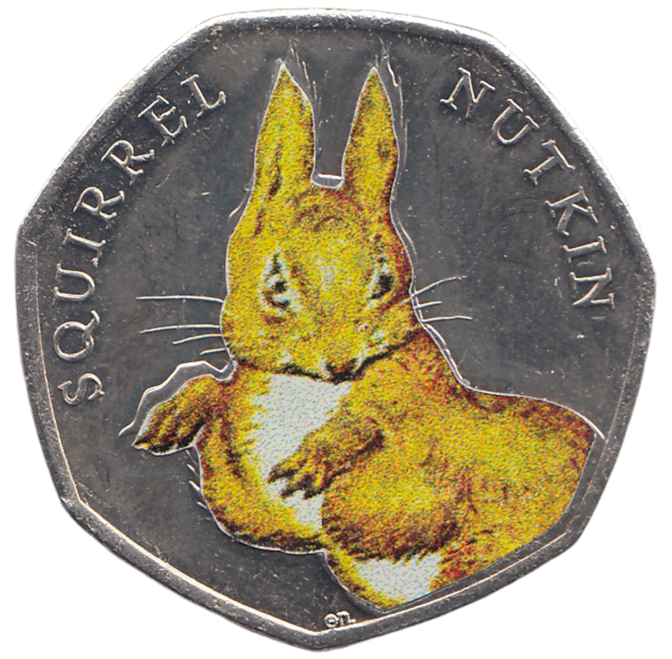 2016 50 PENCE SQUIRREL NUTKIN COLOURED ( BU ) - WORLD COINS - Cambridgeshire Coins