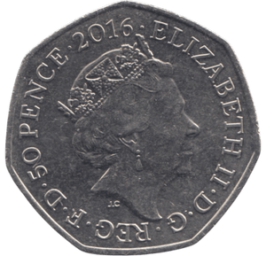 2016 50P CHRISTMAS PETER RABBIT COLOURED ( BU ) - BEATRIX POTTER 50P - Cambridgeshire Coins