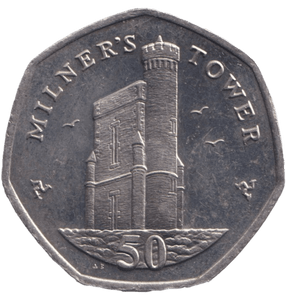 2016 50P MILNER'S TOWER ISLE OF MAN - 50P REGIONAL ISSUES - Cambridgeshire Coins