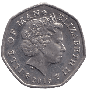 2016 50P MILNER'S TOWER ISLE OF MAN - 50P REGIONAL ISSUES - Cambridgeshire Coins
