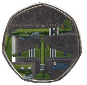 2016 50P SHAPED MEDALLION C47 DAKOTA 1941 - 50P SHAPED COIN - Cambridgeshire Coins