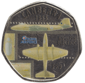 2016 50P SHAPED MEDALLION CANBERRA 1955 - 50P SHAPED COIN - Cambridgeshire Coins