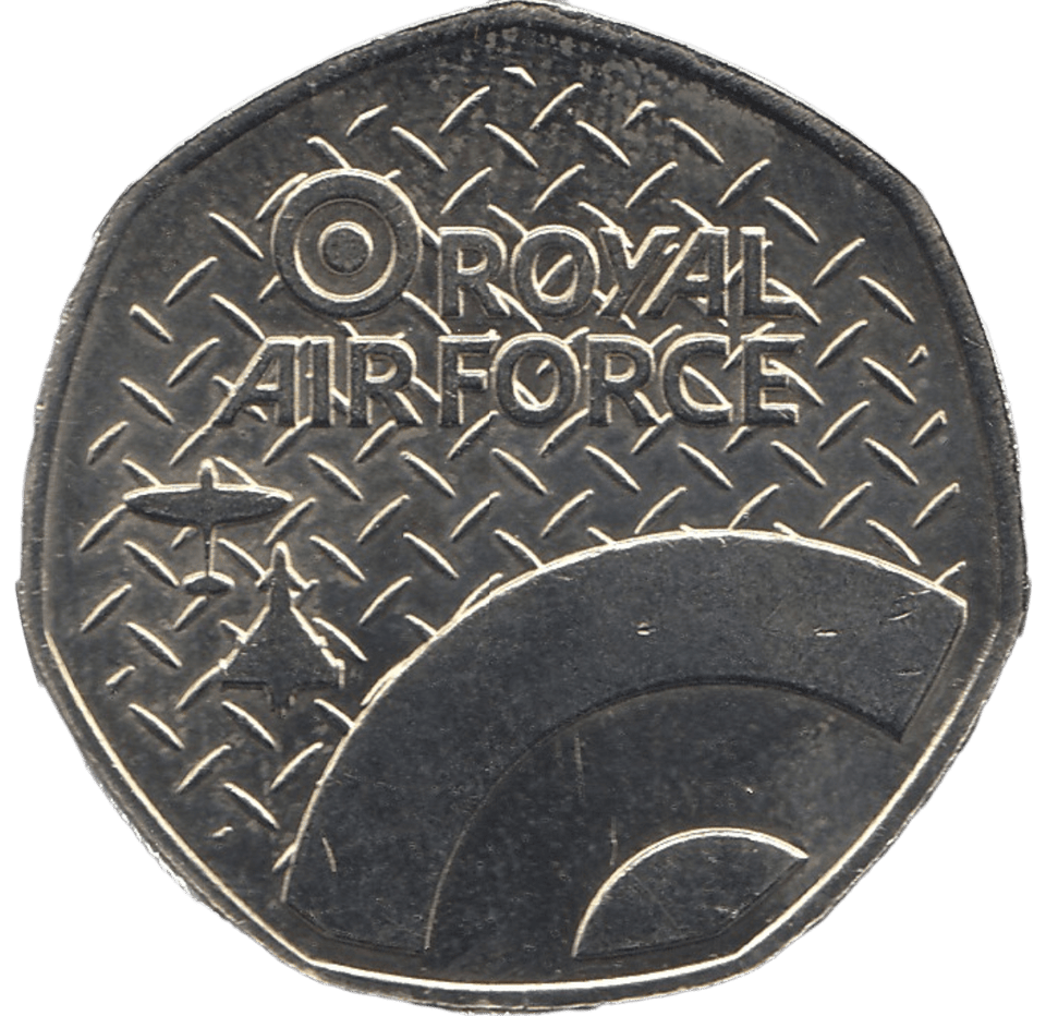 2016 50P SHAPED MEDALLION DEFIANT 1937 RAF - 50P SHAPED COIN - Cambridgeshire Coins