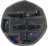 2016 50P SHAPED MEDALLION DEFIANT 1937 RAF - 50P SHAPED COIN - Cambridgeshire Coins