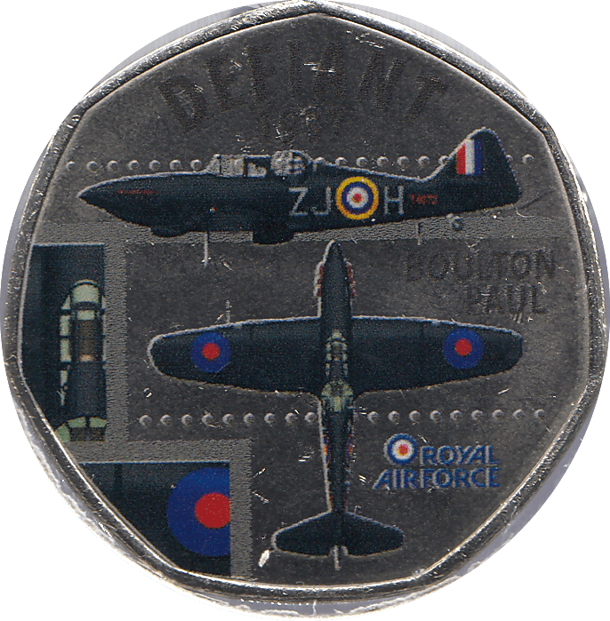 2016 50P SHAPED MEDALLION DEFIANT 1937 RAF - WORLD COINS - Cambridgeshire Coins