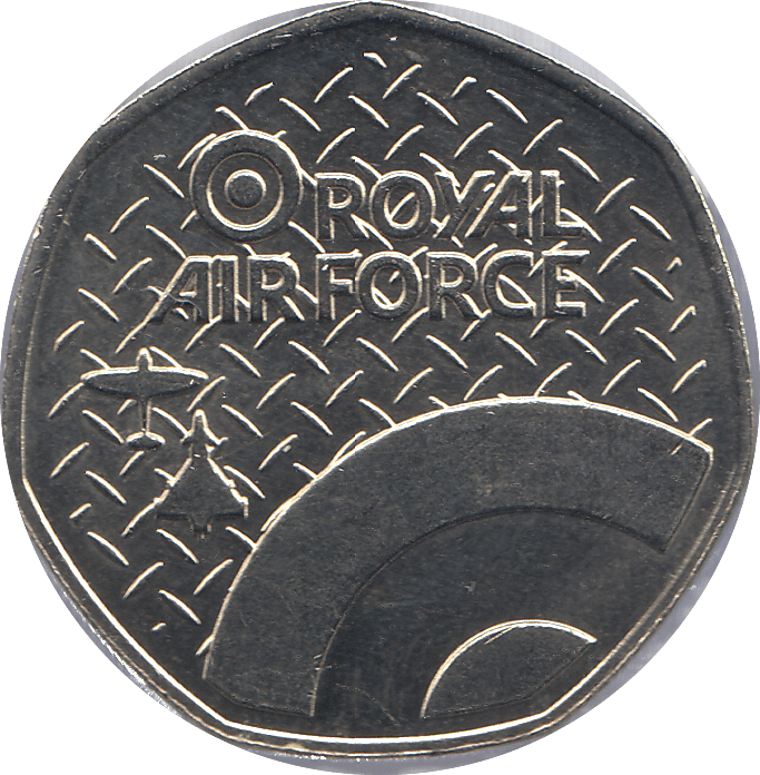 2016 50P SHAPED MEDALLION GLADIATOR 1934 RAF - WORLD COINS - Cambridgeshire Coins
