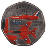 2016 50P SHAPED MEDALLION GNAT T1 1955 - 50P SHAPED COIN - Cambridgeshire Coins
