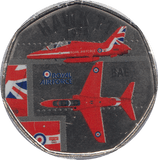 2016 50P SHAPED MEDALLION HAWK T1 1974 RAF - WORLD COINS - Cambridgeshire Coins