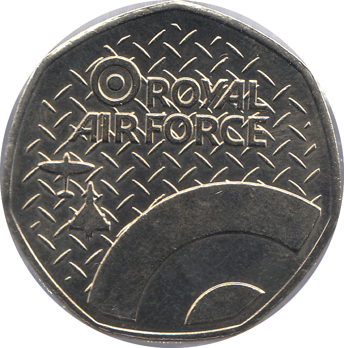 2016 50P SHAPED MEDALLION HAWK T1 1974 RAF - WORLD COINS - Cambridgeshire Coins
