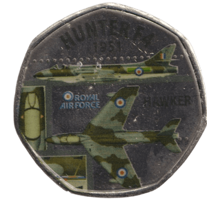 2016 50P SHAPED MEDALLION HUNTER F4 1951 - 50P SHAPED COIN - Cambridgeshire Coins