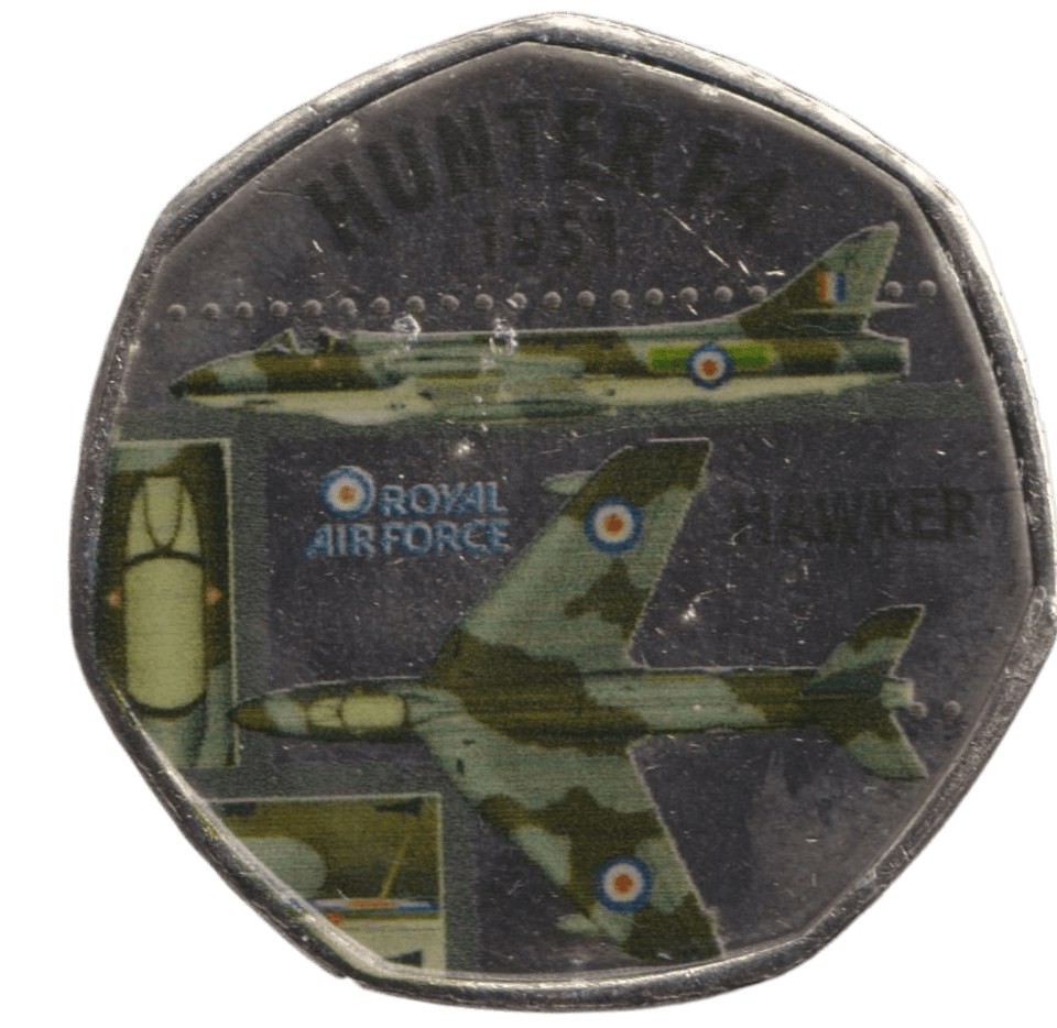 2016 50P SHAPED MEDALLION HUNTER F4 1951 - 50P SHAPED COIN - Cambridgeshire Coins