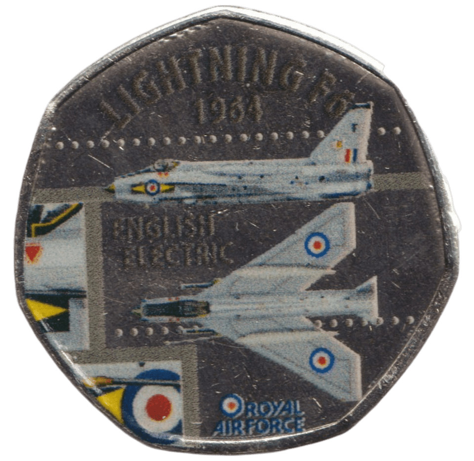 2016 50P SHAPED MEDALLION LIGHTNING F6 1964 - 50P SHAPED COIN - Cambridgeshire Coins