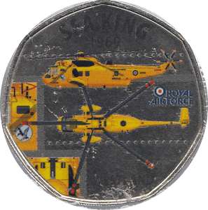 2016 50P SHAPED MEDALLION SEA KING 1969 RAF - WORLD COINS - Cambridgeshire Coins