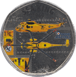 2016 50P SHAPED MEDALLION SEA KING 1969 RAF - WORLD COINS - Cambridgeshire Coins